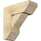 Ekena Millwork Traditional Slat Rough Sawn Bracket w/ Offset Brace, Douglas Fir, 8"W x 20"D x 20"H BKT0806X20X20TRA06RDF - alternate 1